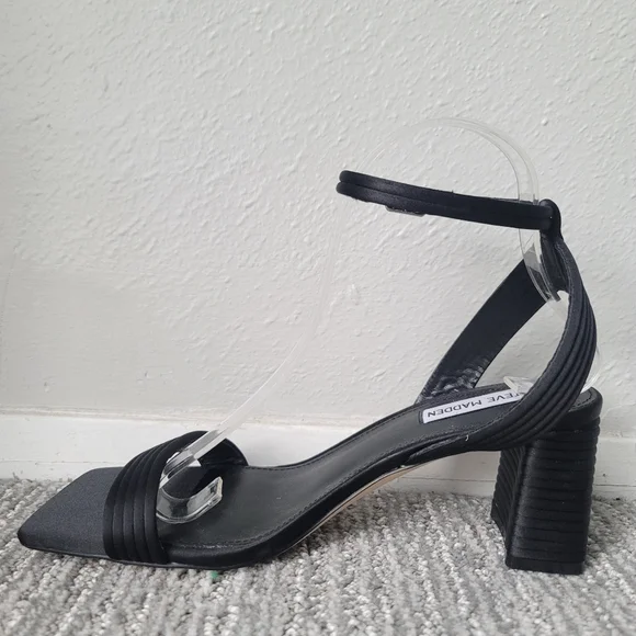 Steve Madden Black Strappy Heels - Picture 9 of 13